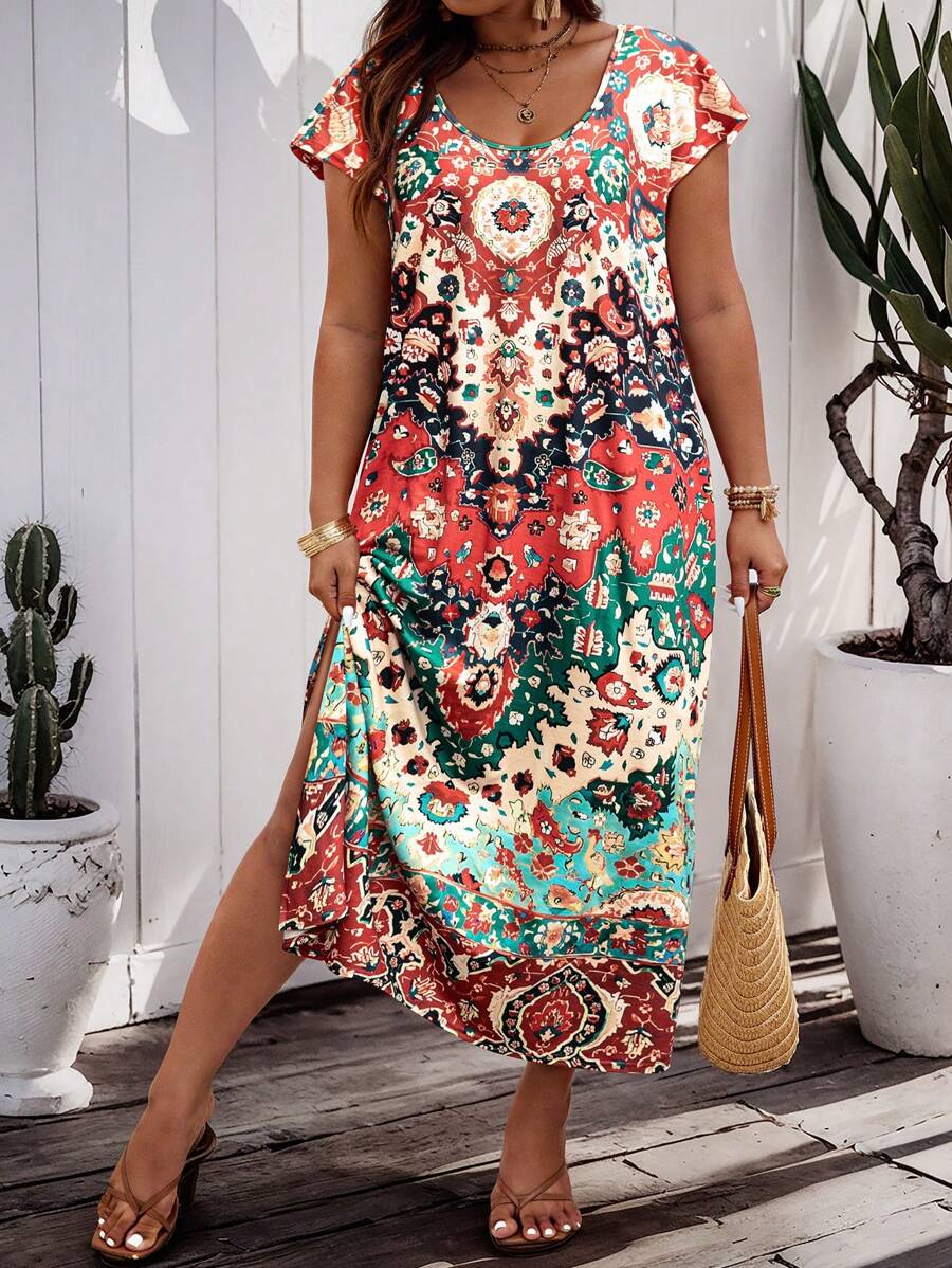 Bohemien maxi-jurk – plus size