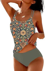 Sportieve plus-size tankini set miniatuur 9