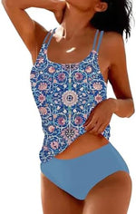 Sportieve plus-size tankini set miniatuur 3