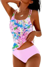 Sportieve plus-size tankini set miniatuur 8