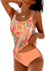 Sportieve plus-size tankini set miniatuur 2