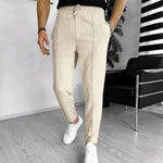 Heren wafel-jogger – slim fit miniatuur 5