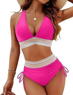Getextureerde push-up bikini – hoge taille miniatuur 3