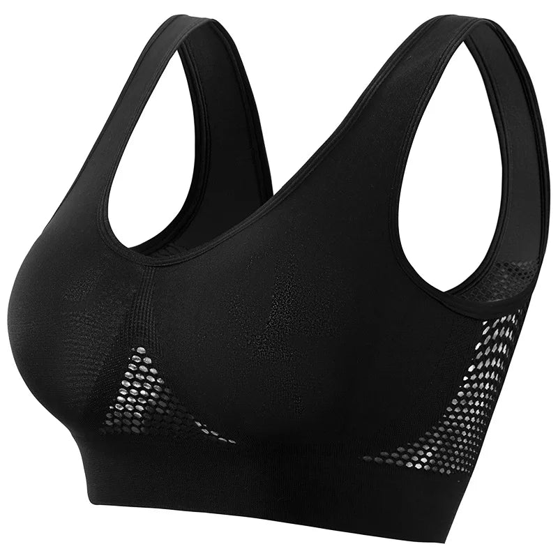 Naadloze comfort-bralette – Zwart