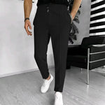 Heren wafel-jogger – slim fit miniatuur 2