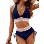 Getextureerde push-up bikini – hoge taille miniatuur 6