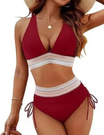Getextureerde push-up bikini – hoge taille miniatuur 7
