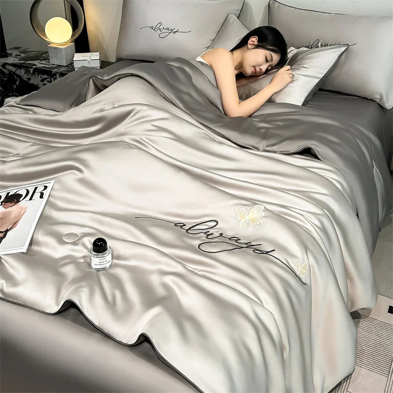 Luxe ijszijde dekbed-set – koel & zacht
